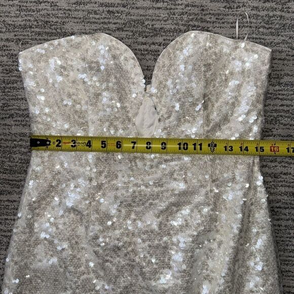NWT Bardot Revolve Jinxa Mini Dress White Sequins XL - Picture 8 of 12